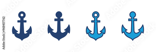Anchor icon vector. Anchor symbol logo. Anchor marine icon.