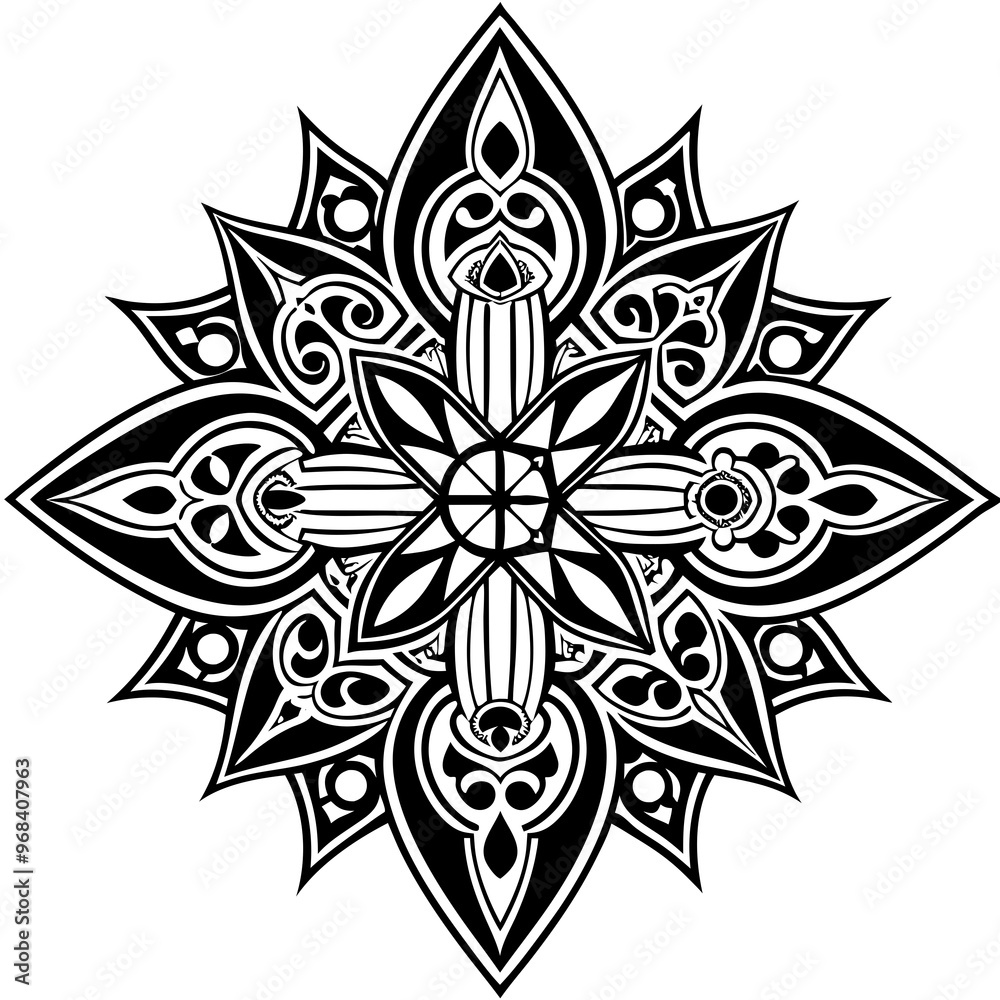 Byzantine ornament Vector illustration  