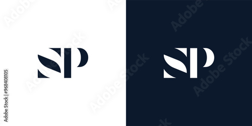 Abstract letter SP logo.