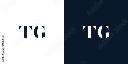 Abstract letter TG logo.