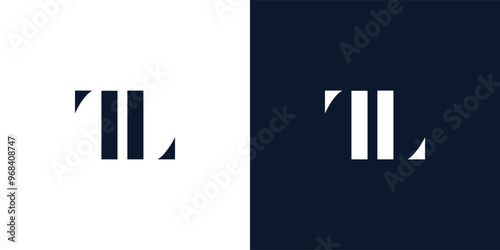 Tableau sur toile Abstract letter TL logo.