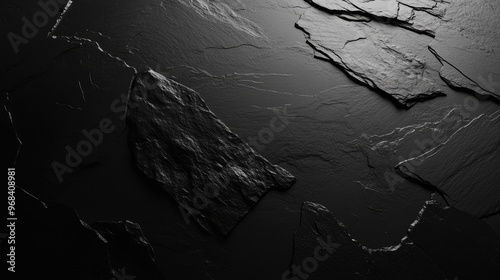 Black Slate Rock Texture Background, Dark Stone Surface, Natural Background, Abstract Texture, Rough Texture, Natural Stone, Stone Background, 