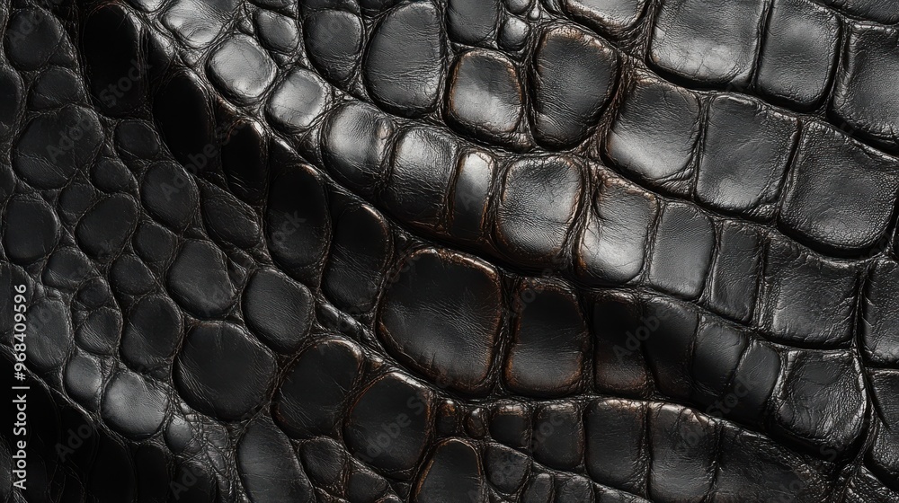 Crocodile leather in a repeating pattern on a white background, luxury material Crocodile leather in a repeating pattern on a white background, luxury material