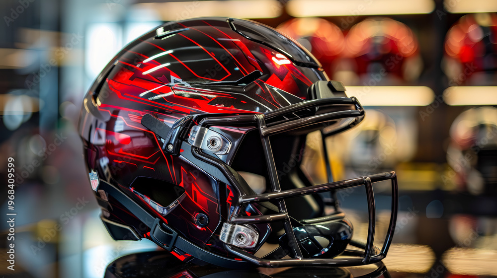 Fototapeta premium Helmet with a Fierce Animal Mascot Design