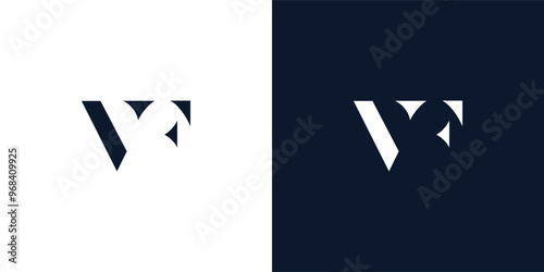 Abstract letter VF logo.