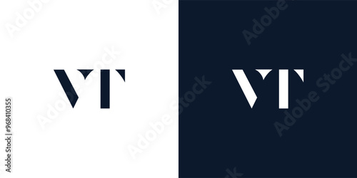 Abstract letter VT logo.