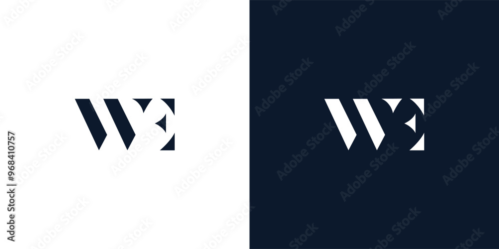 Obraz premium Abstract letter WE logo.