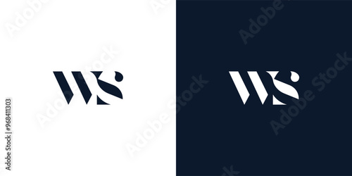 Abstract letter WS logo.