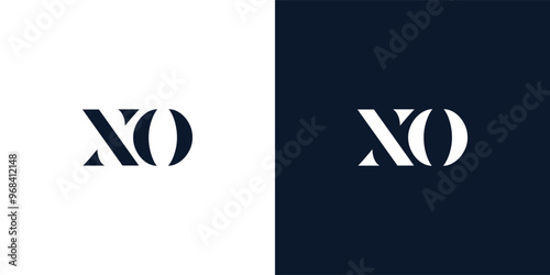 Abstract letter XO logo.