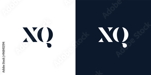 Abstract letter XQ logo.