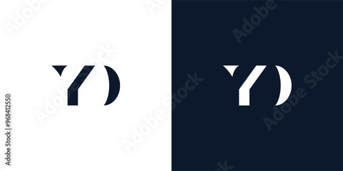 Abstract letter YD logo.