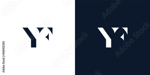 Abstract letter YF logo. photo