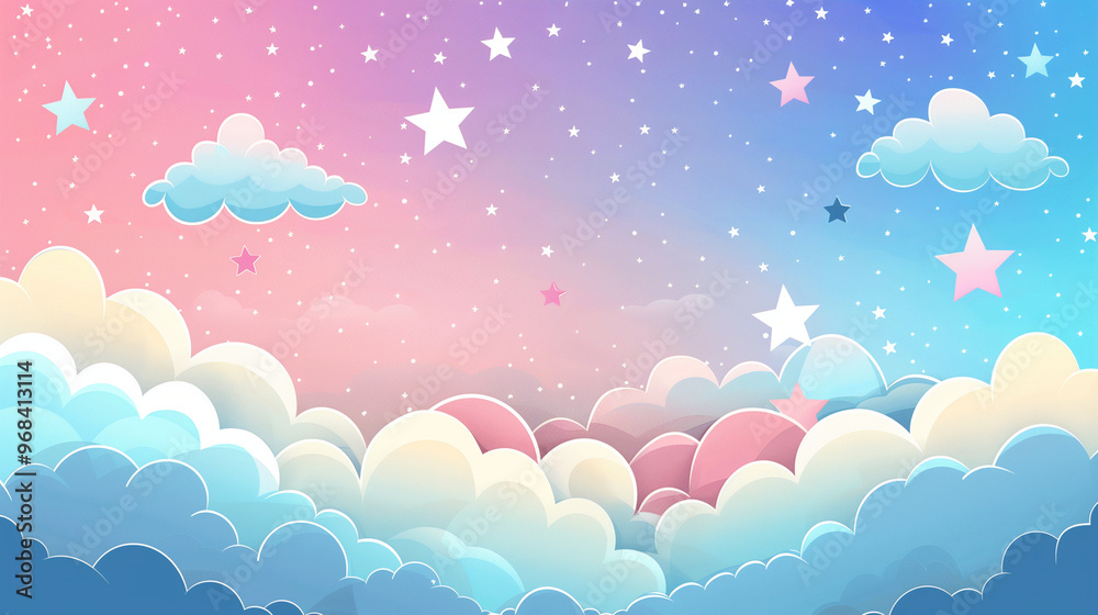 Cute_pastel_background_with_soft_clouds_and_stars Cute_pastel_background_with_soft_clouds_and_stars