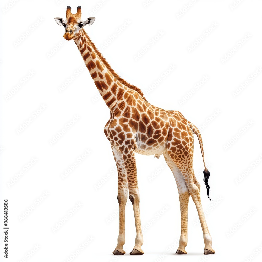 Naklejka premium Giraffe clipart, on white background