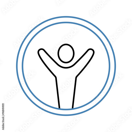 human concept line icon. Simple element illustration. human concept outline symbol design.