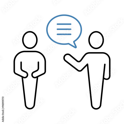 speaking concept line icon. Simple element illustration. speaking concept outline symbol design.