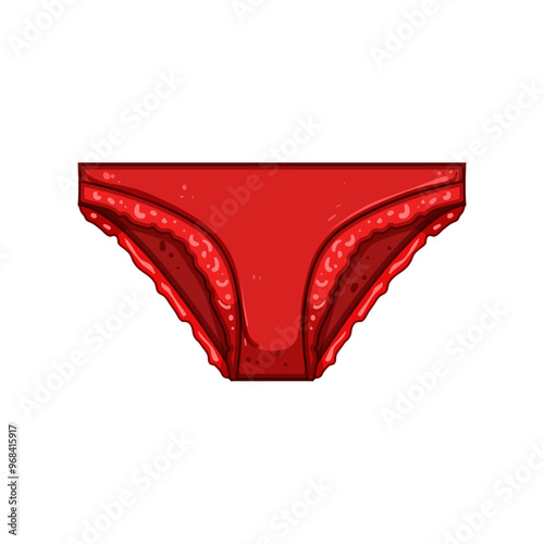 lace women panties cartoon. satin silk, comfort style, fashion intimate lace women panties sign. isolated symbol vector illustration
