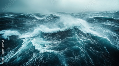 Turbulent Ocean Waves During a Storm