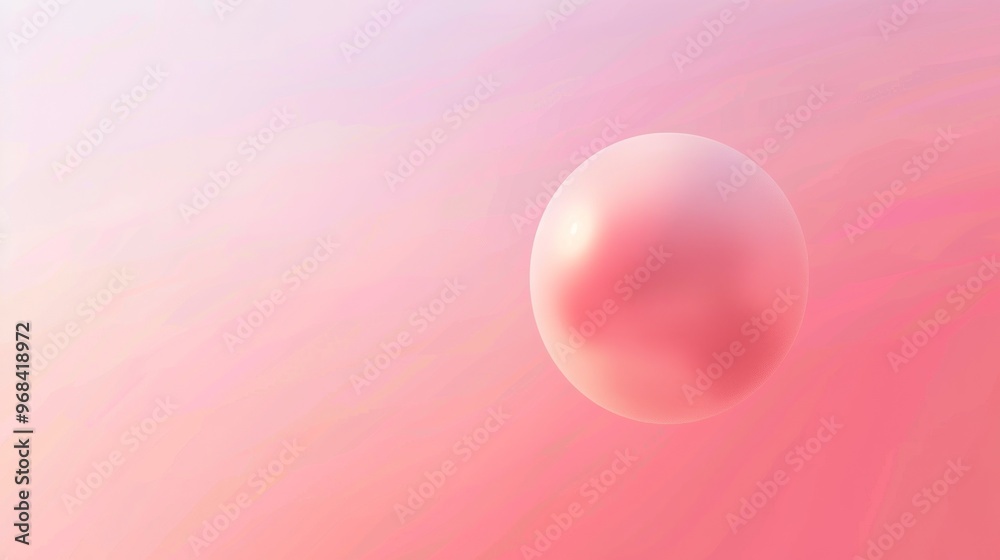 Pink Sphere Against a Gradient Background Pink Sphere Against a Gradient Background