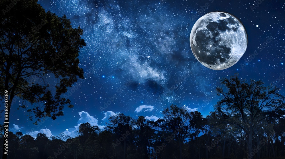 Beautiful_night_sky_the_Milky_Way_moon_and_the_trees Beautiful_night_sky_the_Milky_Way_moon_and_the_trees