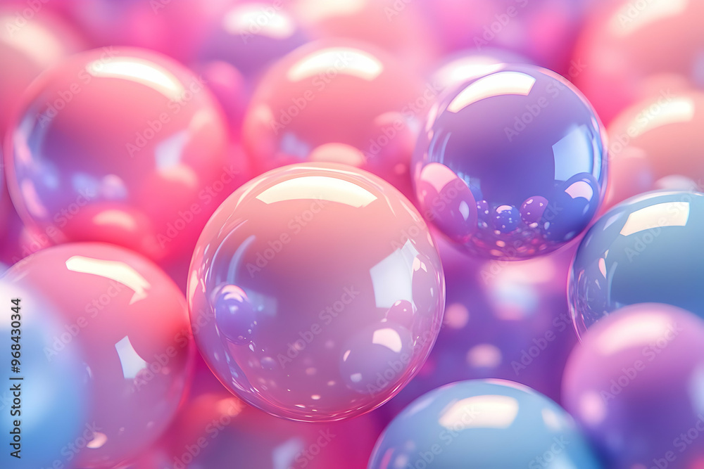 Abstract Background with Pink and Purple 3D Spheres Abstract Background with Pink and Purple 3D Spheres