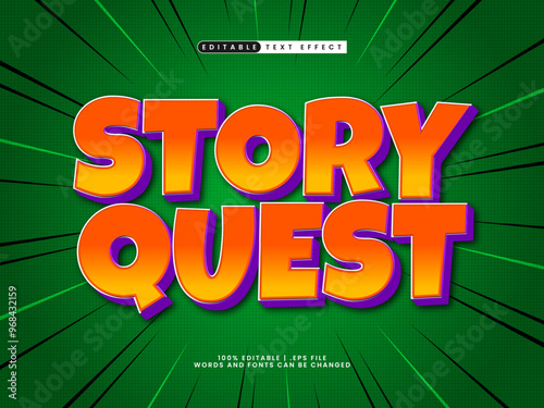 story quest editable text effect in game and happy text style