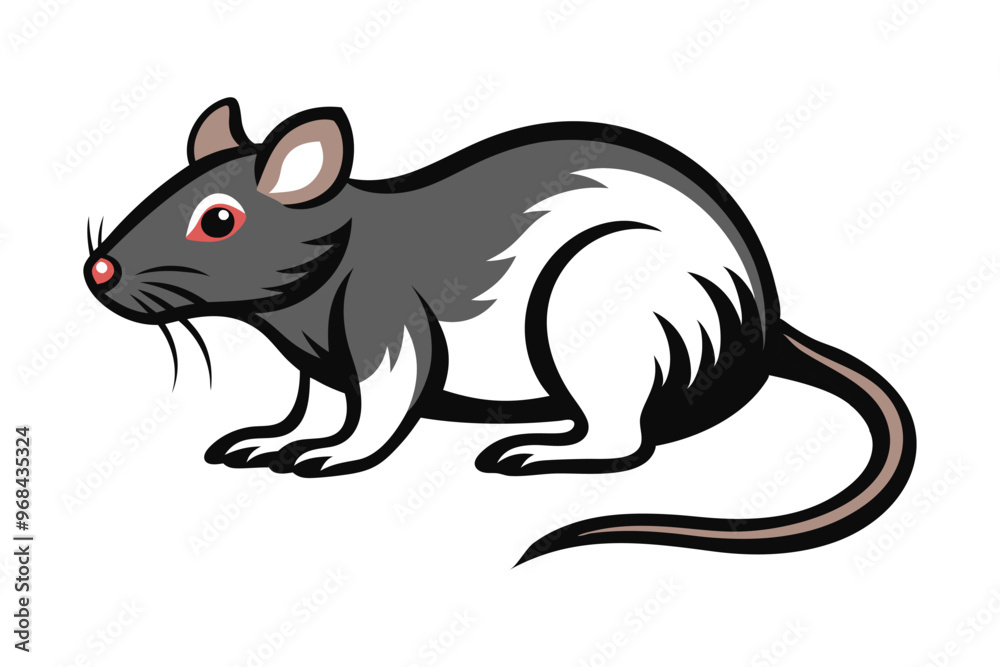 Fototapeta premium a beautiful rat vector icon