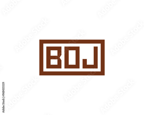 BOJ logo design vector template. BOJ