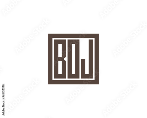 BOJ logo design vector template. BOJ