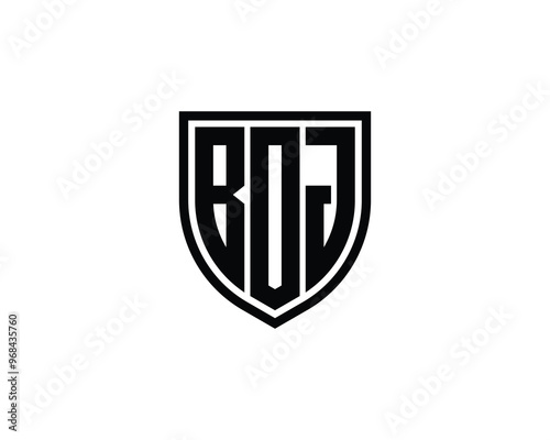 BOJ logo design vector template. BOJ