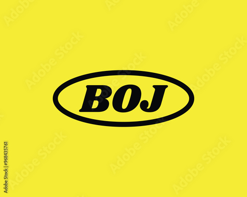 BOJ logo design vector template. BOJ