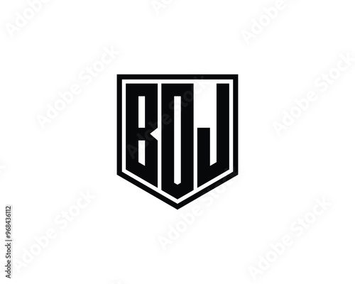 BOJ logo design vector template. BOJ