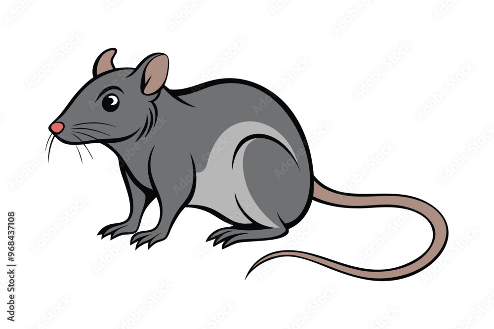 Fototapeta premium a beautiful rat vector icon