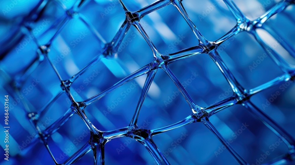 Fototapeta premium Abstract Blue Grid Structure