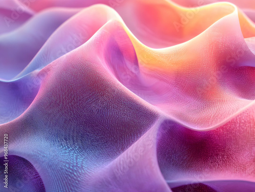 Abstract Background - Flowing Pink and Purple Waves