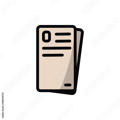  Letterhead icon stock vector illustration 