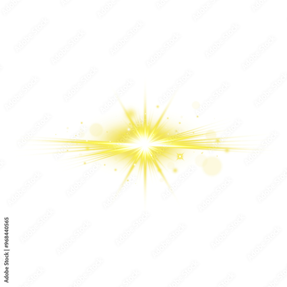 Fototapeta premium Realistic lens flare, Sun light rays effect. Glowing light effect
