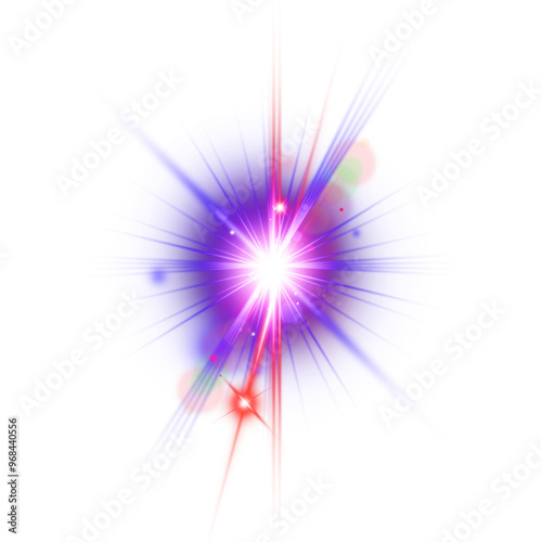 Realistic lens flare, Sun light rays effect. Glowing light effect