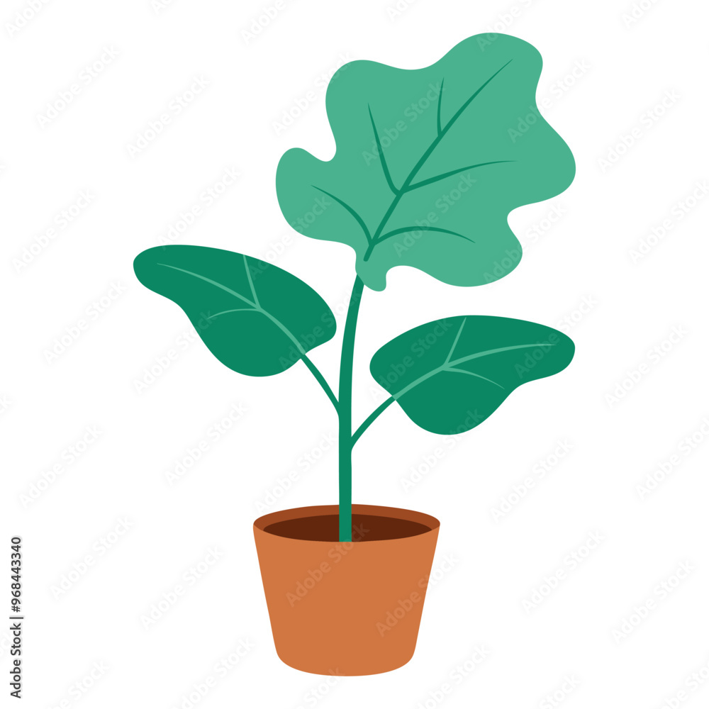Houseplant in classic pot nature icon Houseplant in classic pot nature icon