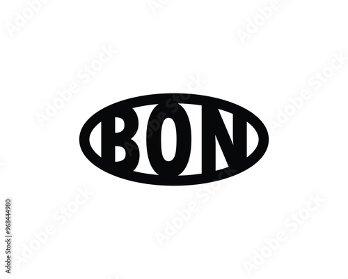 BON logo design vector template. BON