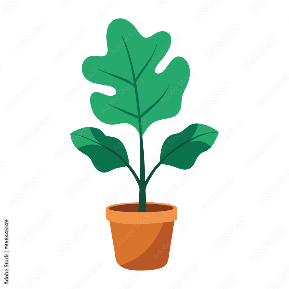 Houseplant in classic pot nature icon Houseplant in classic pot nature icon
