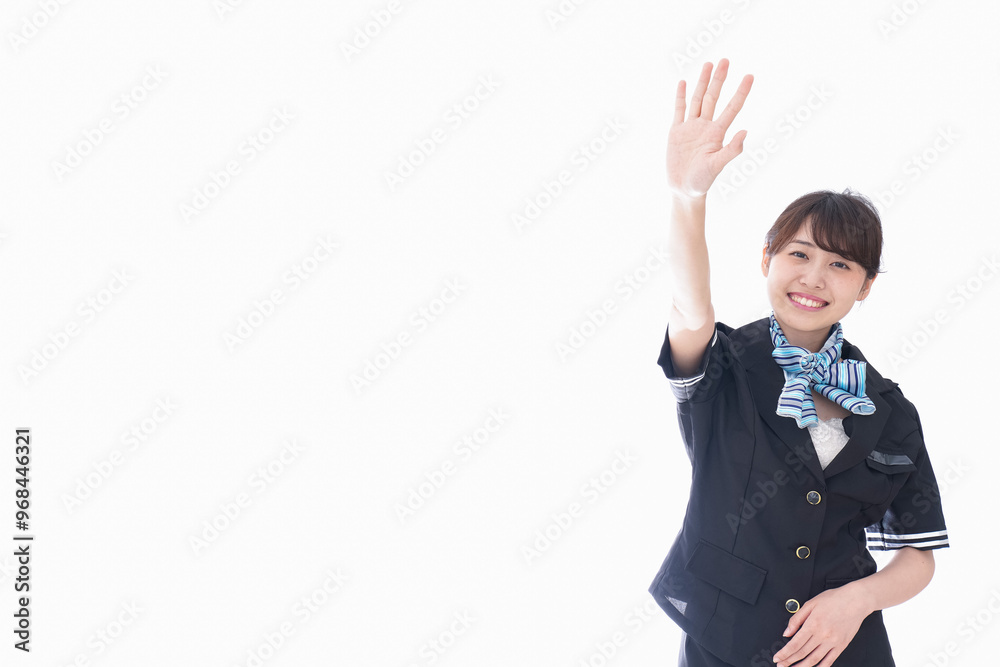お見送りをするキャビンアテンダント