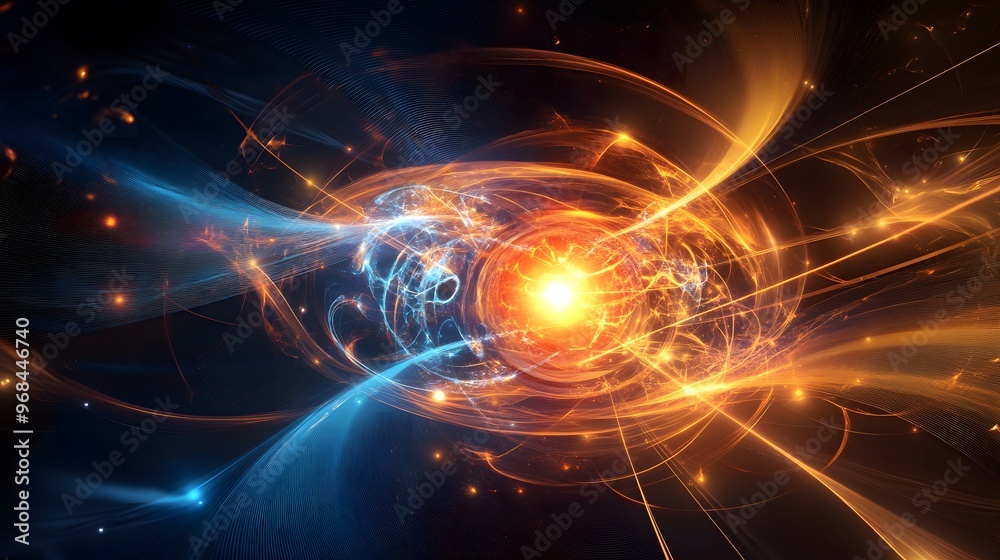 Obraz premium 33. The interaction between electric and magnetic fields in electromagnetic induction