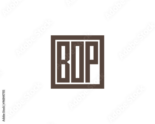 BOP logo design vector template. BOP photo