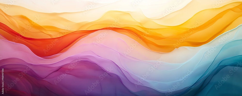 Abstract colorful wave pattern in gradient hues Abstract colorful wave pattern in gradient hues