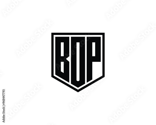 Obraz na plátně BOP logo design vector template. BOP