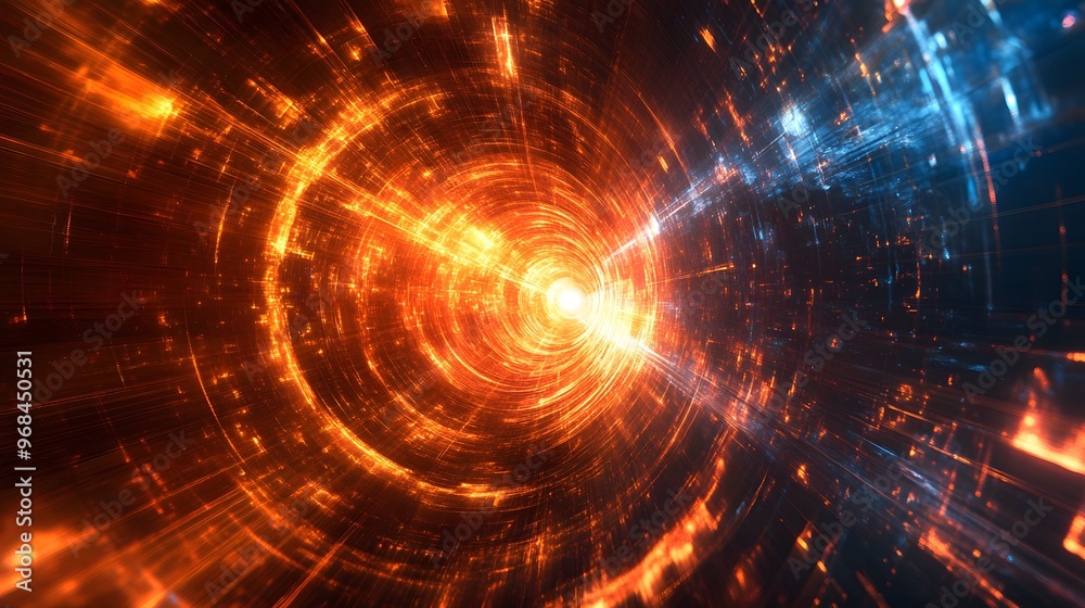 Fototapeta premium 80. The concept of the Higgs boson field affecting particle mass