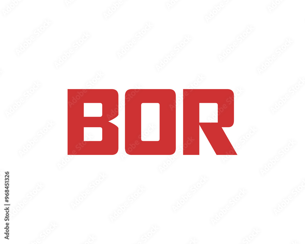 BOR logo design vector template. BOR