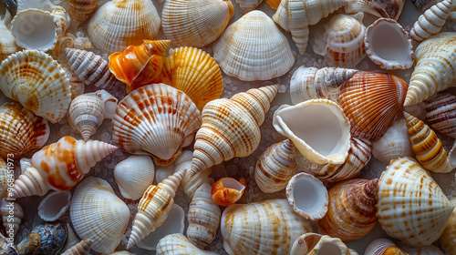 Seashell Collection Texture Background