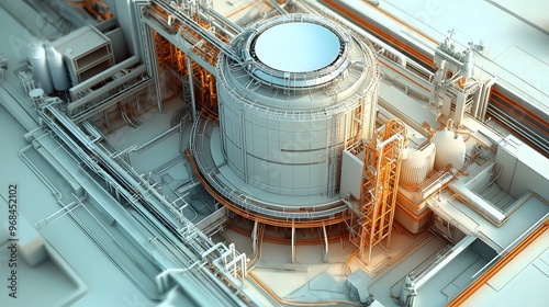 97. A detailed diagram of a nuclear reactor is fission process